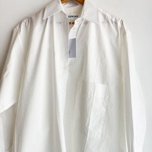 Cowley Studios White Cotton Lagenlook Relaxed Fit Shirt Dress M - Picture 3 of 6